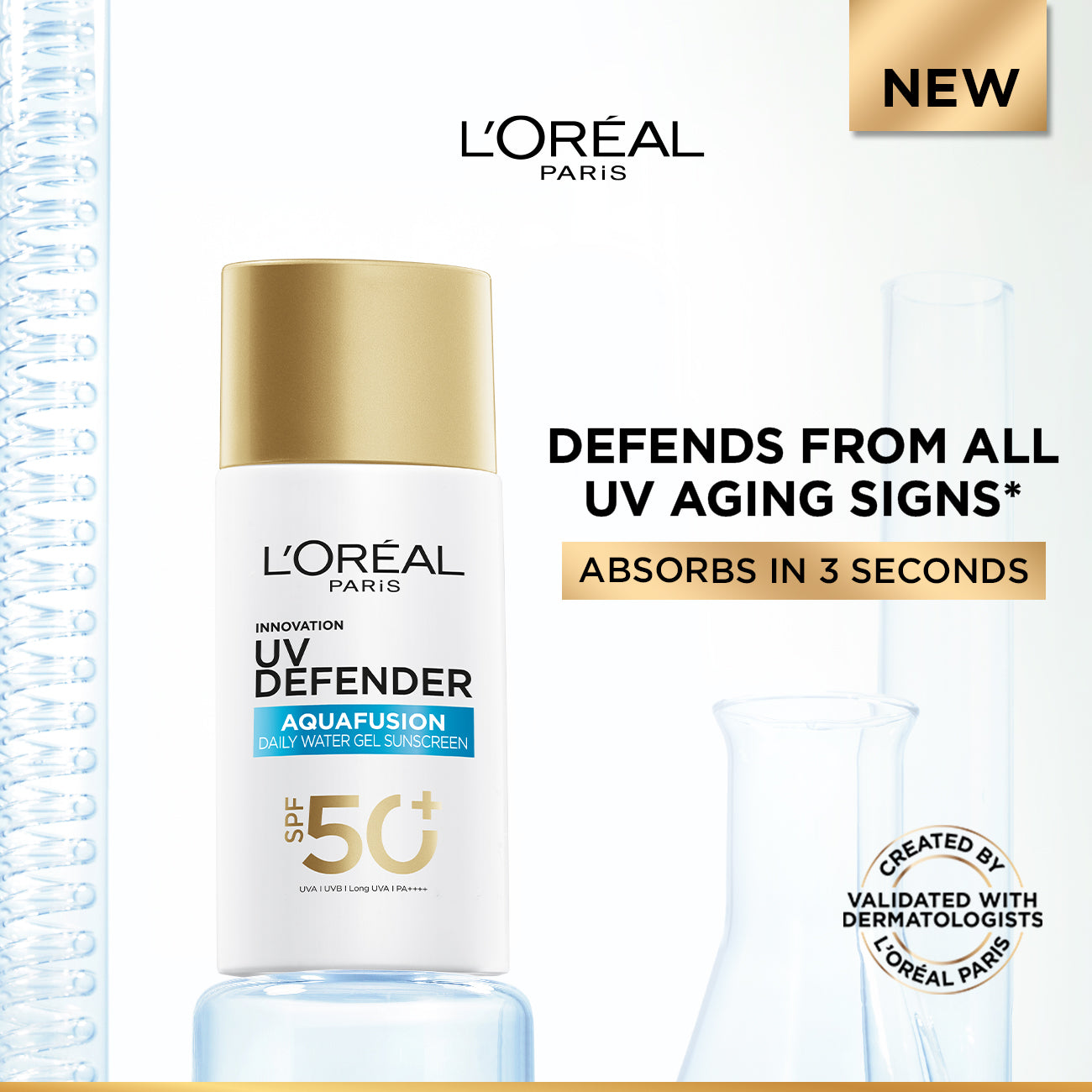 UV Defender Aquafusion Daily Water Gel Sunscreen SPF50+