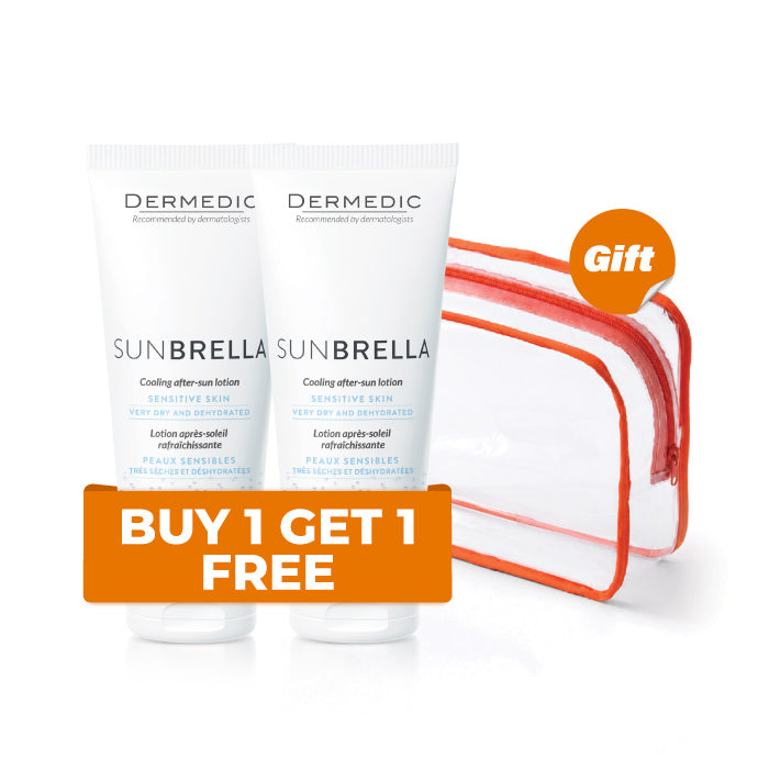 Buy 1 Get 1 Free Dermedic Cooling after-sun lotion + Pouch