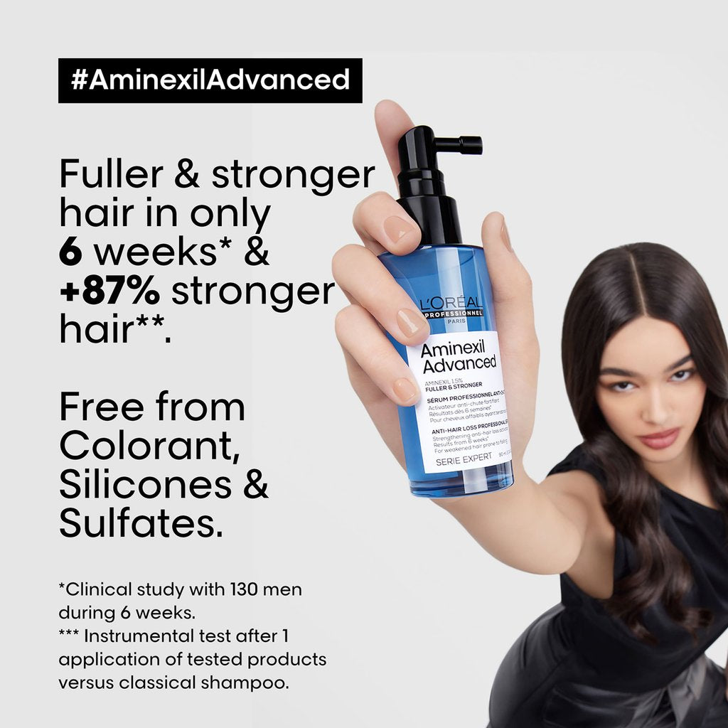 L’Oréal Professionnel | Aminexil Advanced Strengthening Anti-hair loss activator serum | for weakened hair prone to falling | SERIE EXPERT | 90 ml