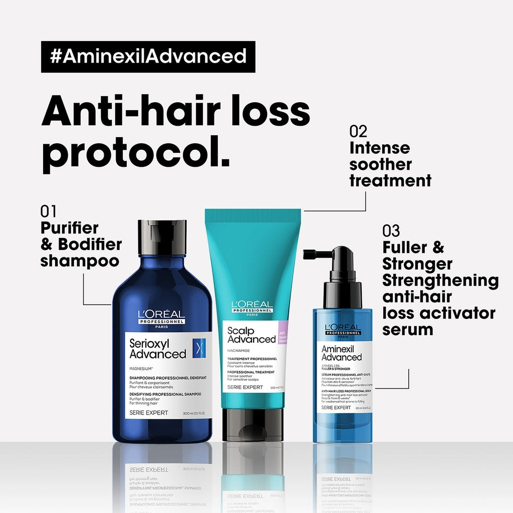 L’Oréal Professionnel | Aminexil Advanced Strengthening Anti-hair loss activator serum | for weakened hair prone to falling | SERIE EXPERT | 90 ml