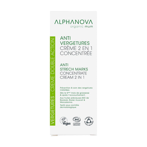 ALPHANOVA ANTI-VERGETURES CREME 2EN1 CONCENTREE ORGANIC MUM 150ML