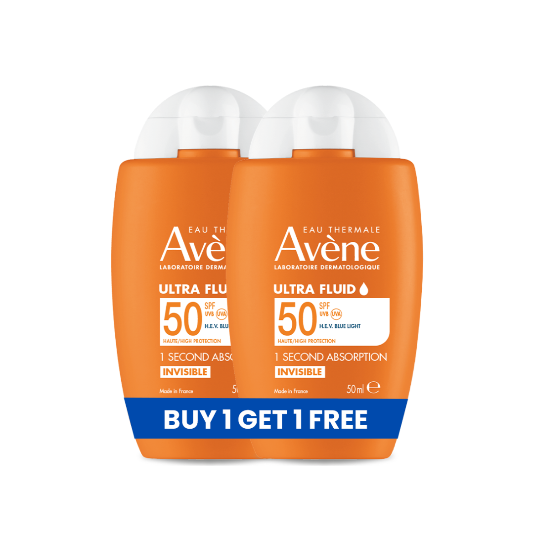 Buy 1 Get 1  Avène Ultra Fluid Invisible SPF50+ Sunscreen 50ml