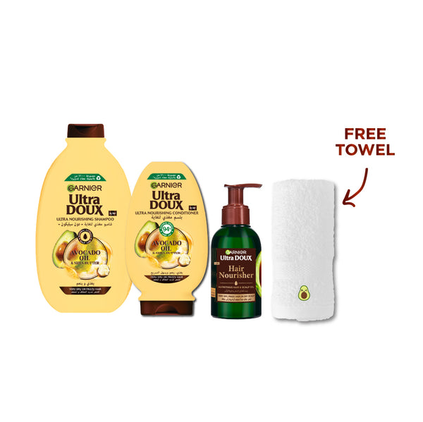 Buy Avocado Shampoo 400 ml + Conditioner 200 ml + Serum Get Avocado Towel