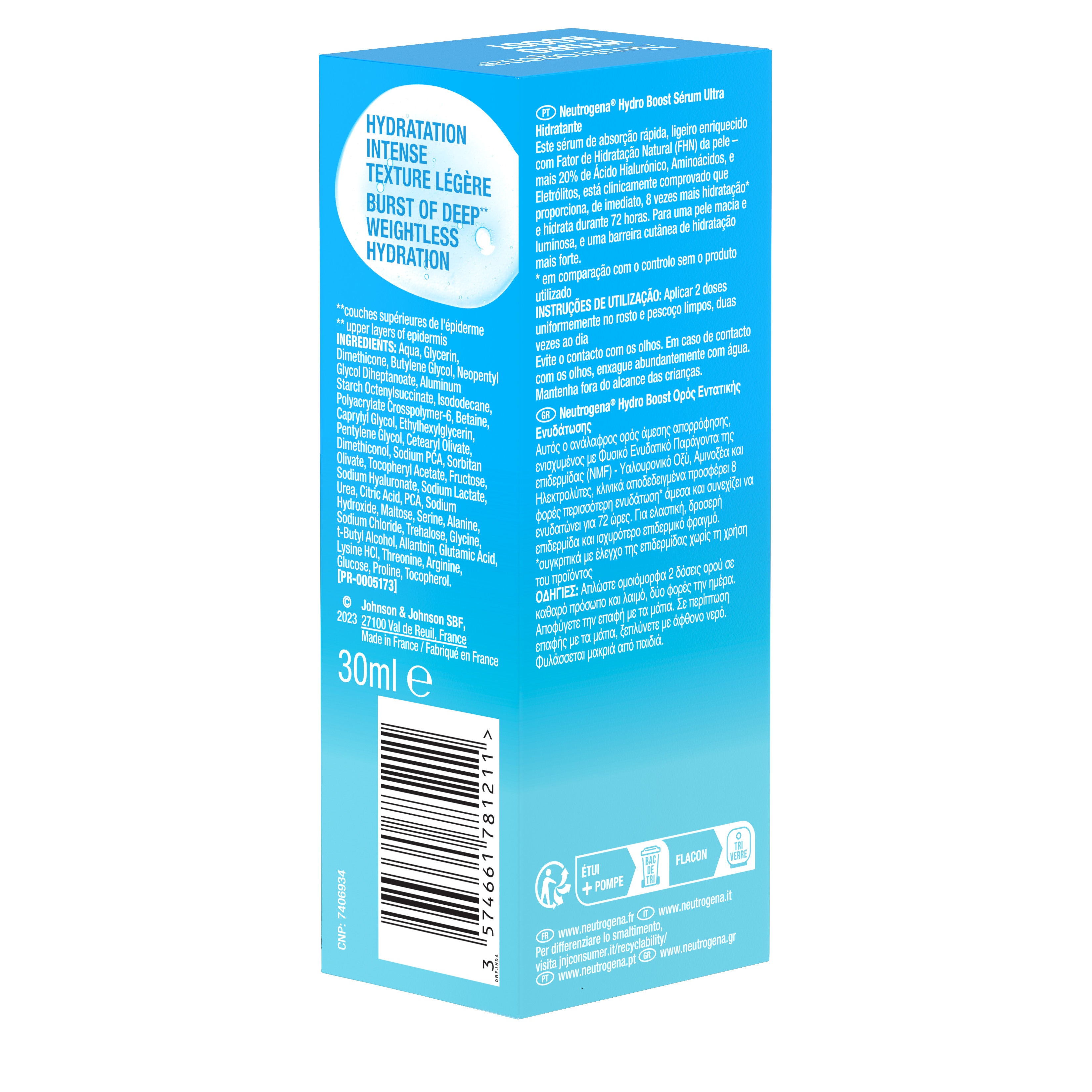 Neutrogena Hydro Boost Serum, 30ml Fragrance- Free