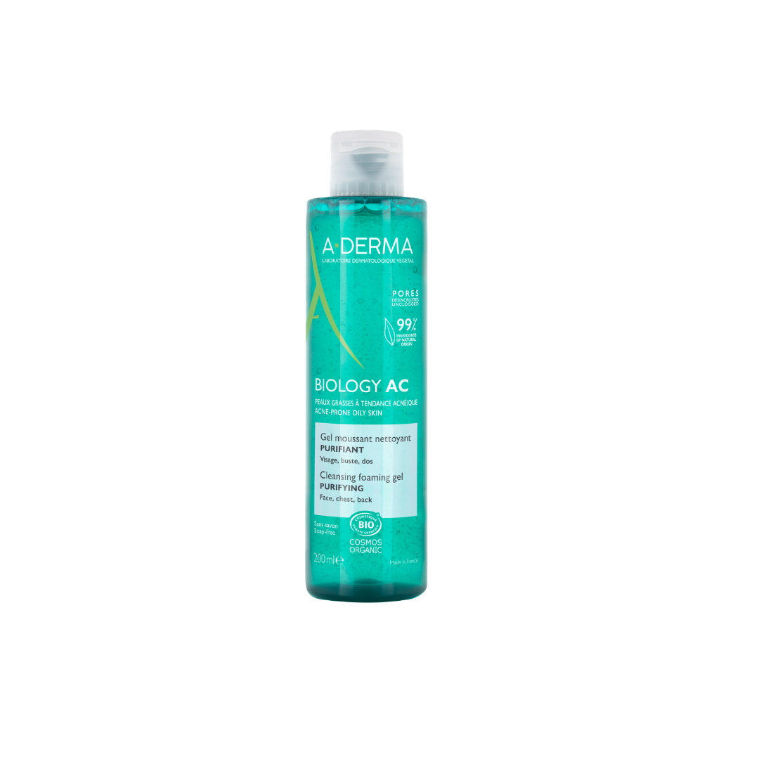 Buy one A-Derma Biology AC Mattifying anti-blemish global treatment and get a FREE 200ml Biology AC Purifying foaming gel