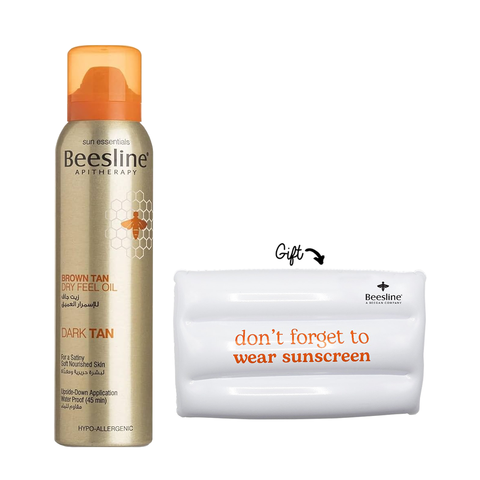 Buy 1 Brown Tan Dry Feel Oil and Get a FREE Beach Pillow