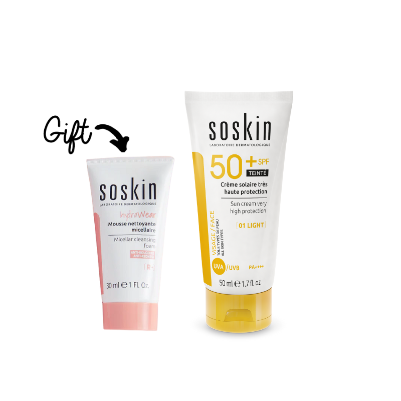Soskin Tinted Sunscreen +Soskin Micellar Cleansing Foam 30ml