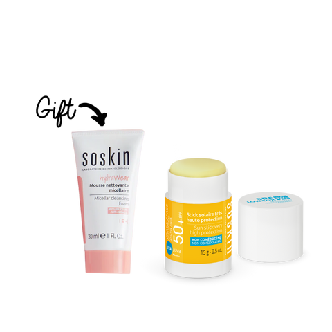 Sun Stick High Protection SPF50+ +Soskin Micellar Cleansing Foam 30ml