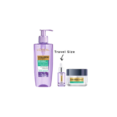 20% OFF Hyaluron Expert 8h Shine Control Replumping Gel -Cream 50ml + Hyaluron Expert Oil Control Deep Cleansing Gel  200ml + Hyaluron Expert Replumping Serum With Hyaluronic Acid 15ml