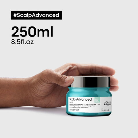 L’Oréal Professionnel | Scalp Advanced Anti-Oiliness 2-in-1 deep purifier clay | for oily scalps | SERIE EXPERT | 250 ml