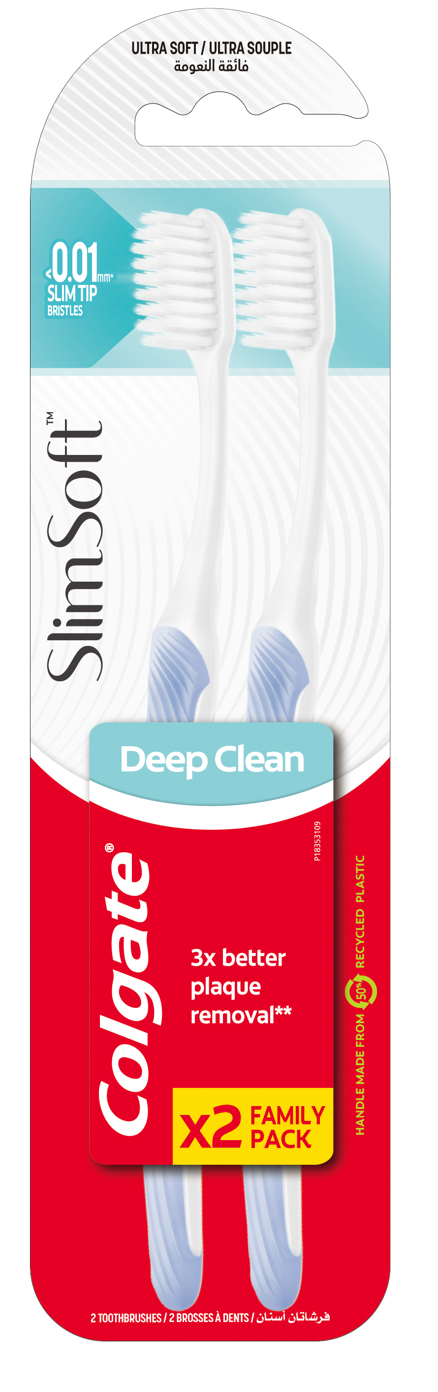 Colgate Slim Soft Compact Multipack Toothbrush - 2pk
