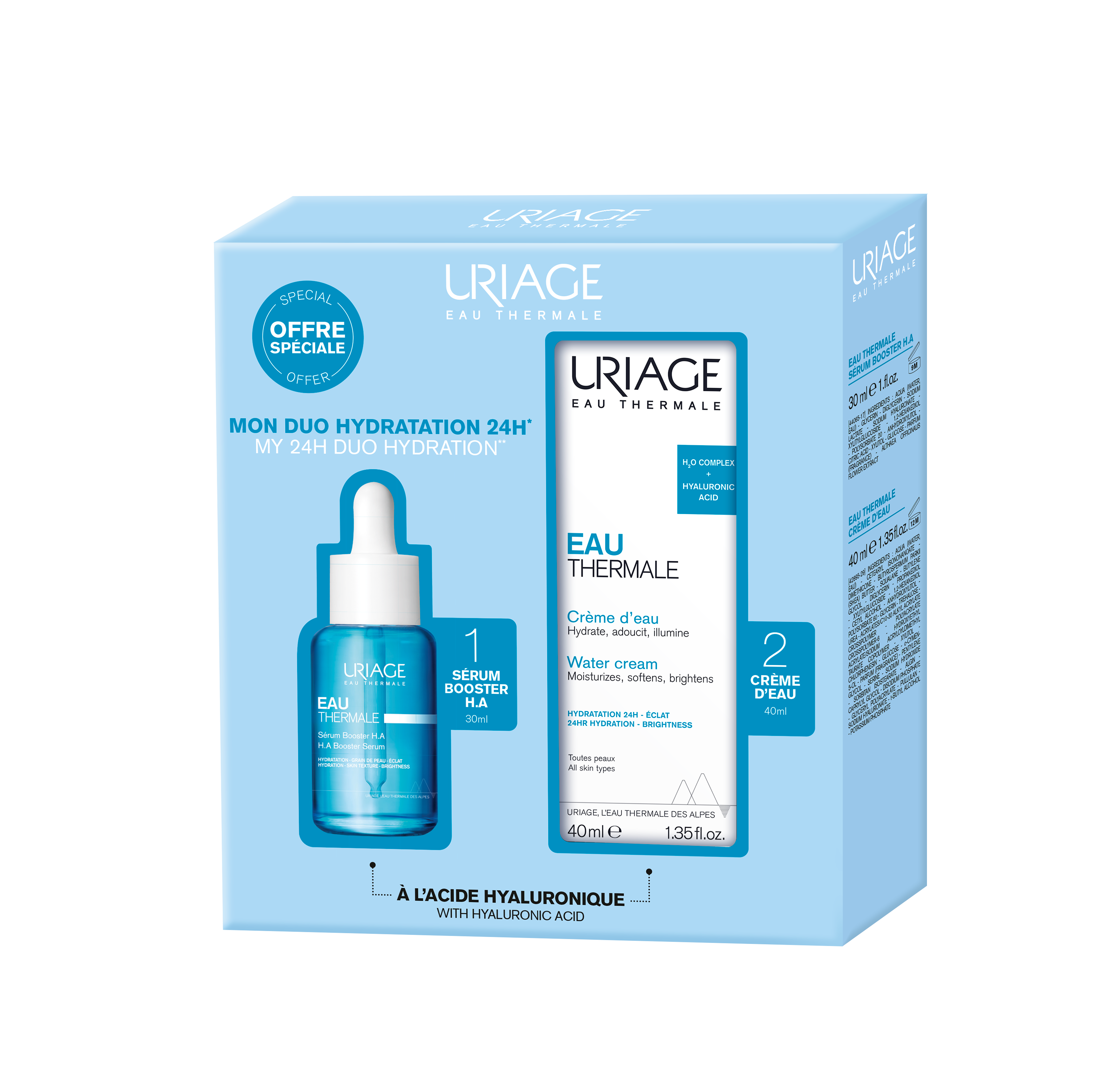 Coffret Eau Thermale HA Booster Serum + Eau Thermale Water Cream