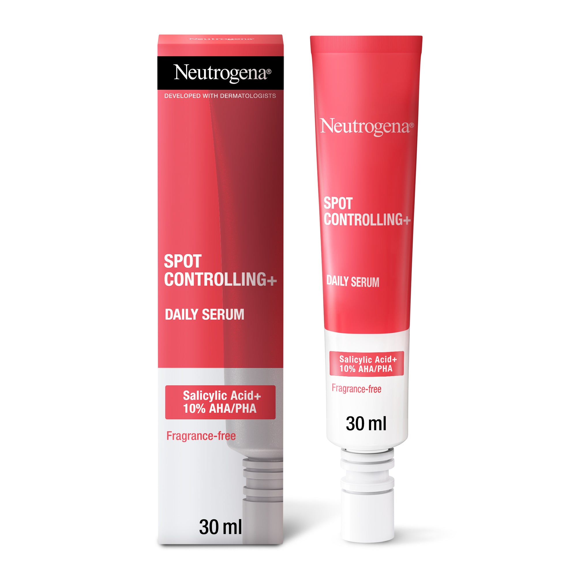 Neutrogena Spot Controlling+ Serum , Boosts Skin Radiance, powerful combination of Salicylic acid - a purifying agent and glycolic acid, 30ml