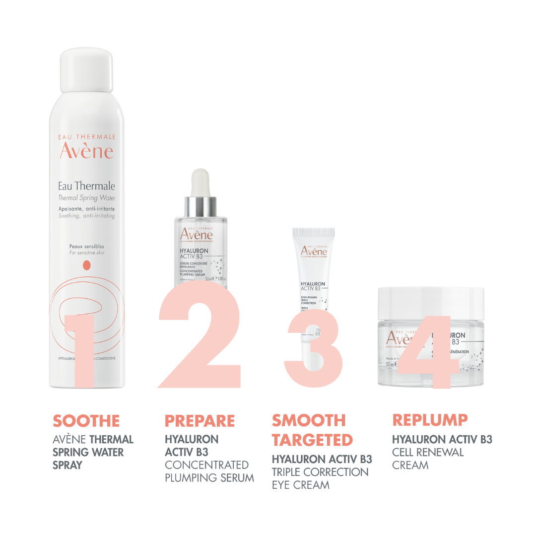 Buy Hyaluron Activ B3 Concentrated plumping serum Get Free Avène Hyaluron creme du jour pot 7ml