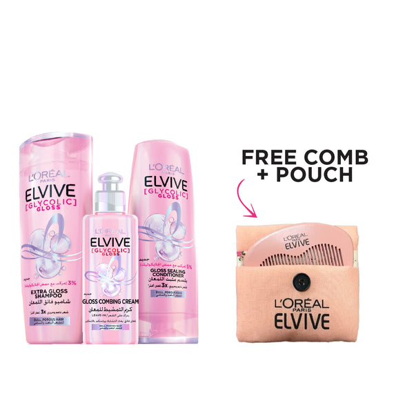 Buy Glycolic Gloss Full Routine Get Comb Pouch