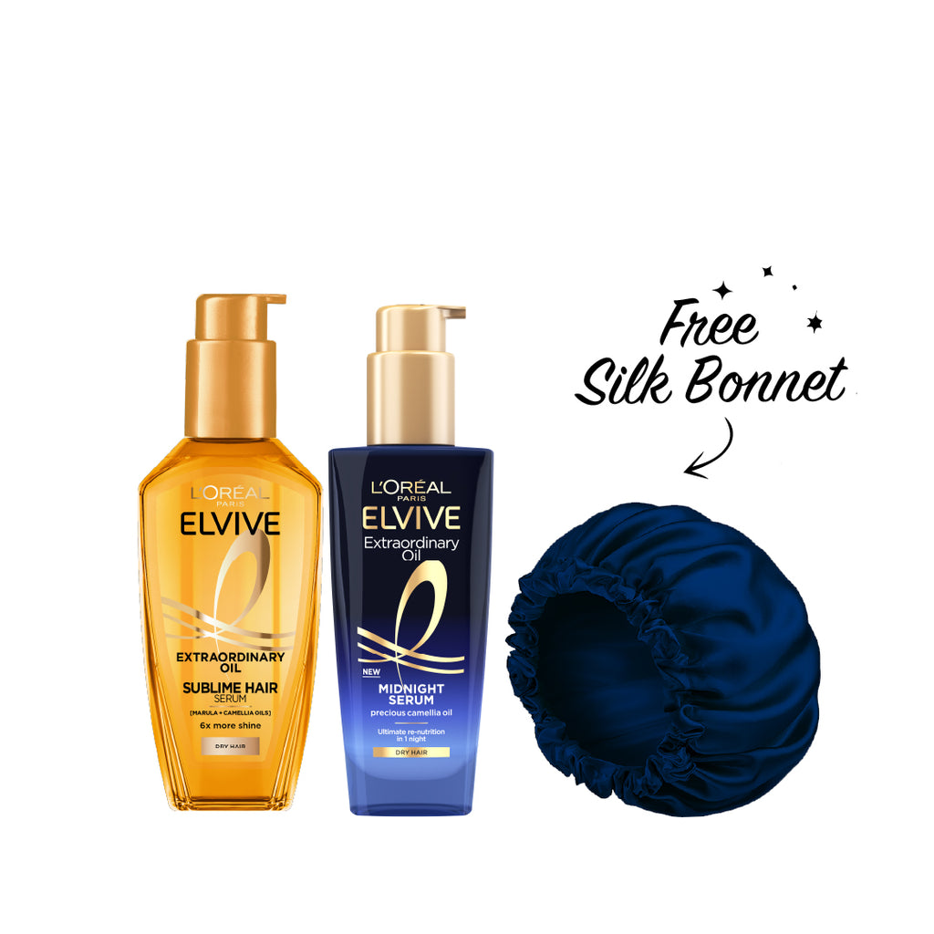 Extraordinary Oil serum Day + Night Get Silk Bonnet