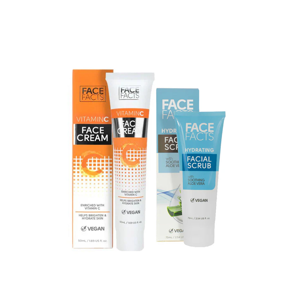 15 % OFF Hydrating Facial Scrub + Vitamin C Face Cream