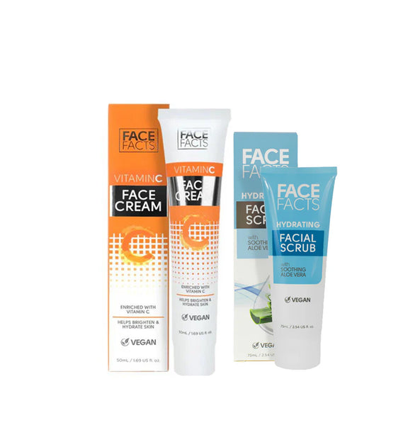 15 % OFF Hydrating Facial Scrub + Vitamin C Face Cream