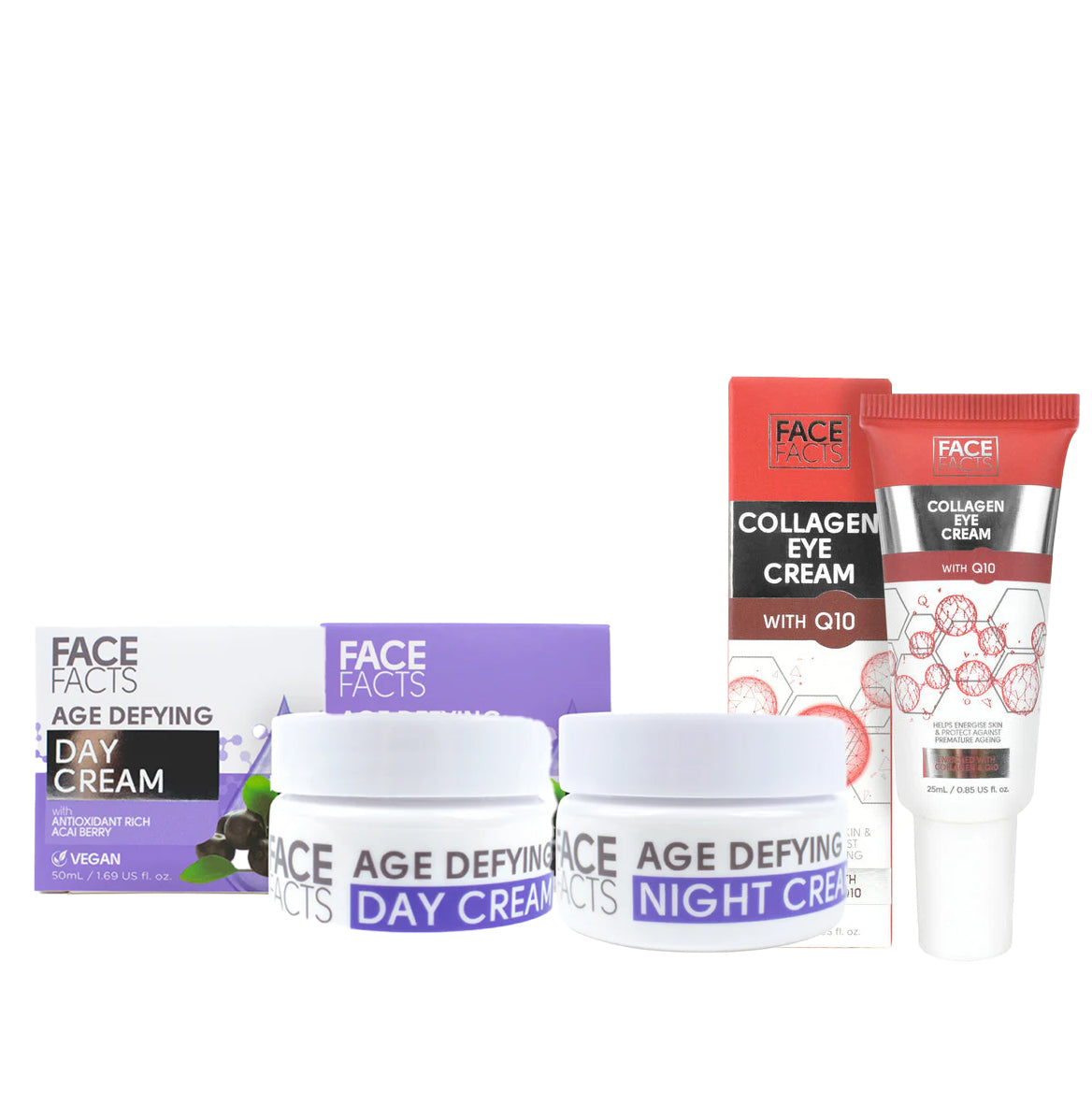 20% OFF Age Defying Day Cream + Night Cream + Collagen & Q10 Eye Cream