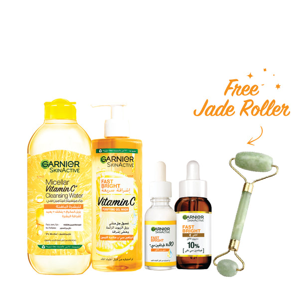 25% OFF micellar water +gel wash + day serum + night serum + Jade Roller