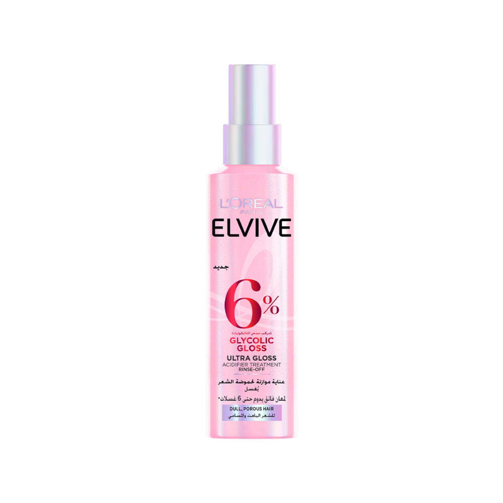 L’Oréal Paris Elvive Glycolic Gloss, Glossing Acidifier treatment, 6% [Gloss Complex] with Glycolic Acid, 200ml