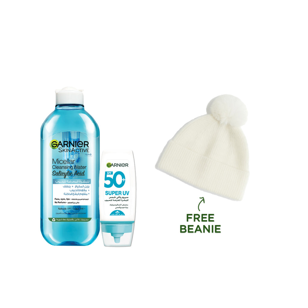 20 % OFF Super UV + Fast clear Micellar + Free beanie