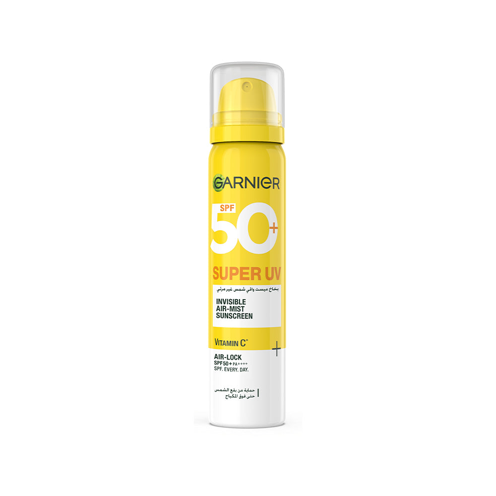 Garnier - Skin Active - Super UV Invisible Air Mist Face & Body Sunscreen - To Correct And Protect Your Skin With SPF 50+ - For All Skin Types - 75 ML
