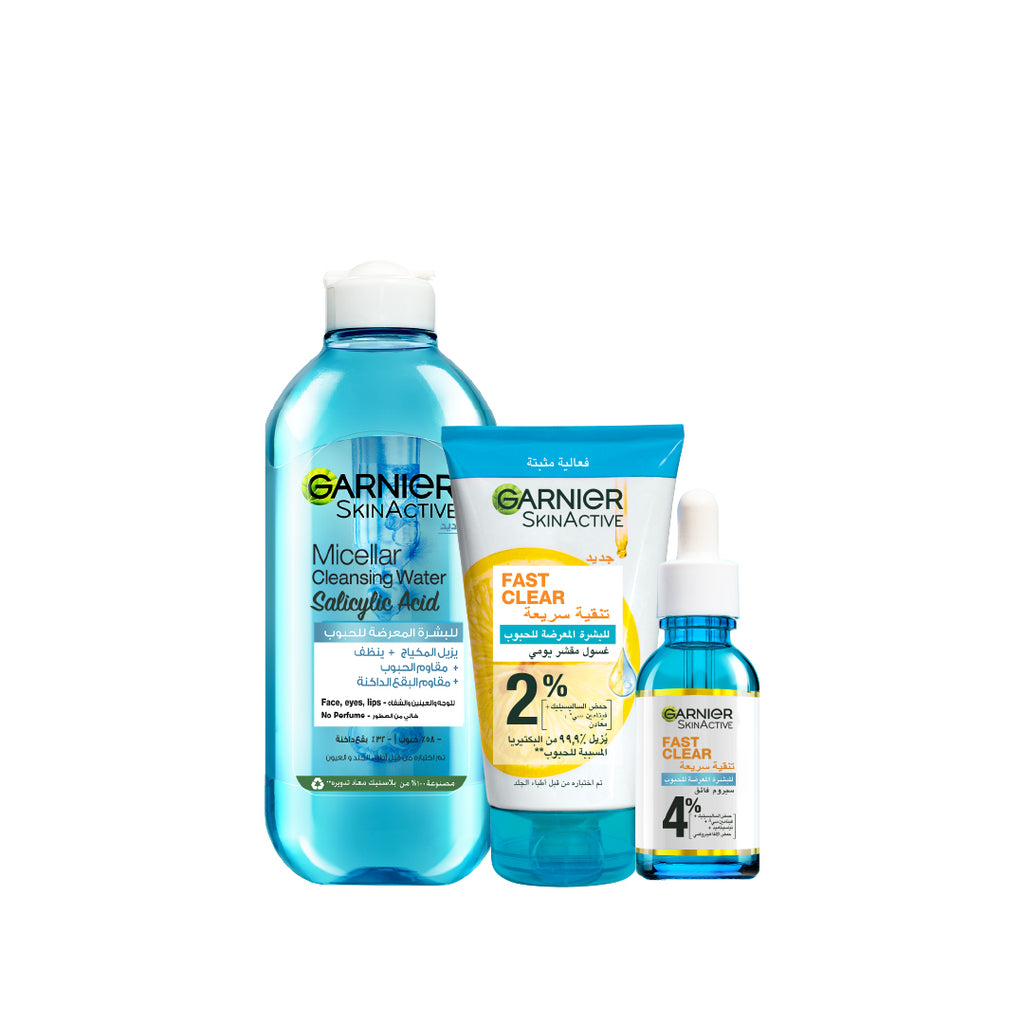 20% OFF Fast Clear Serum + Micellar Water + Tube Wash