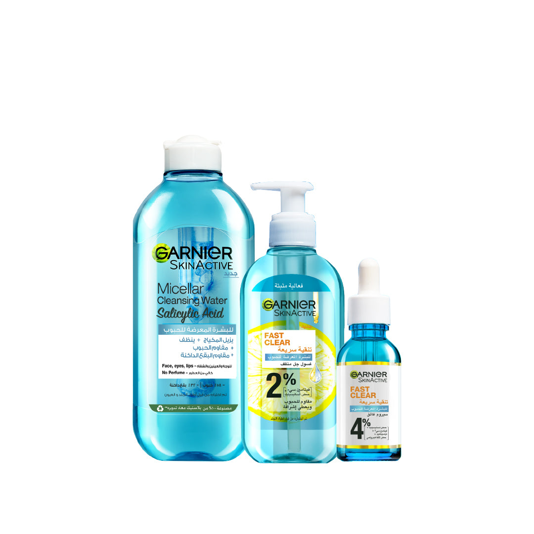 20% OFF Fast Clear Serum + Micellar water  + Gel Wash anti acne