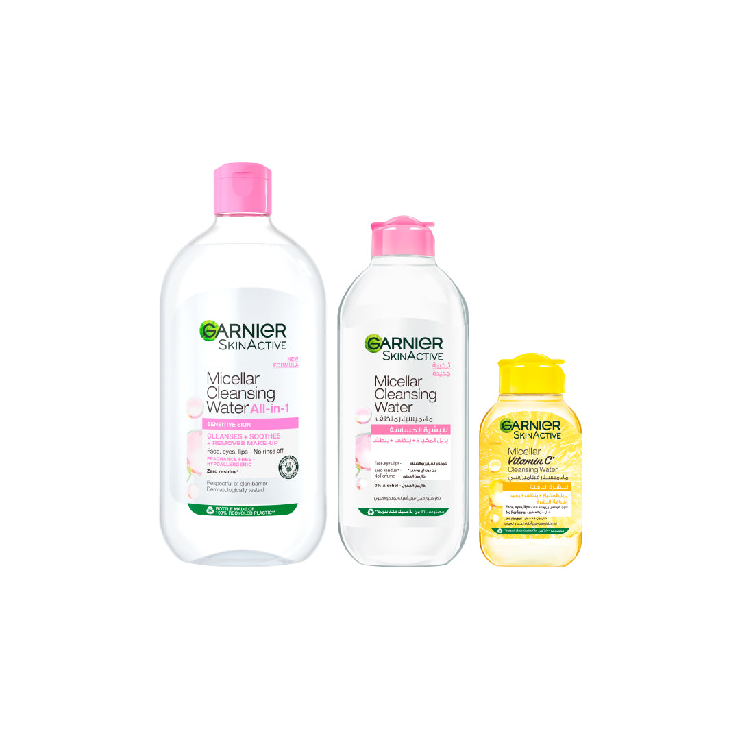 15% OFF Classic Micellar Water 400mL + 700 mL + Vitamin C Micellar Water  100mL
