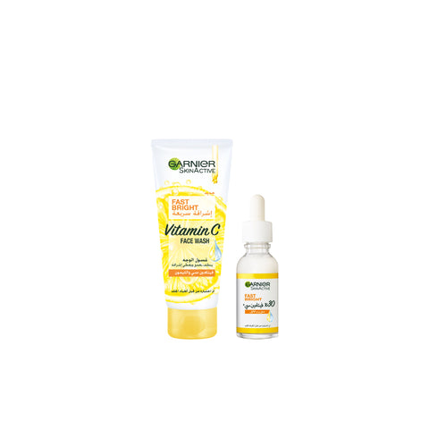 20% OFF Garnier Fast Bright Face Wash + Fast Bright Vitamin C Booster Serum 30ml