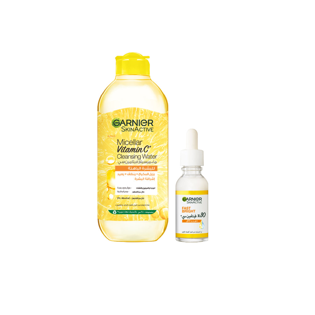 25% OFF Vitamin C Micellar Water 400 ml + Fast Bright Vitamin C Booster Serum 30ml