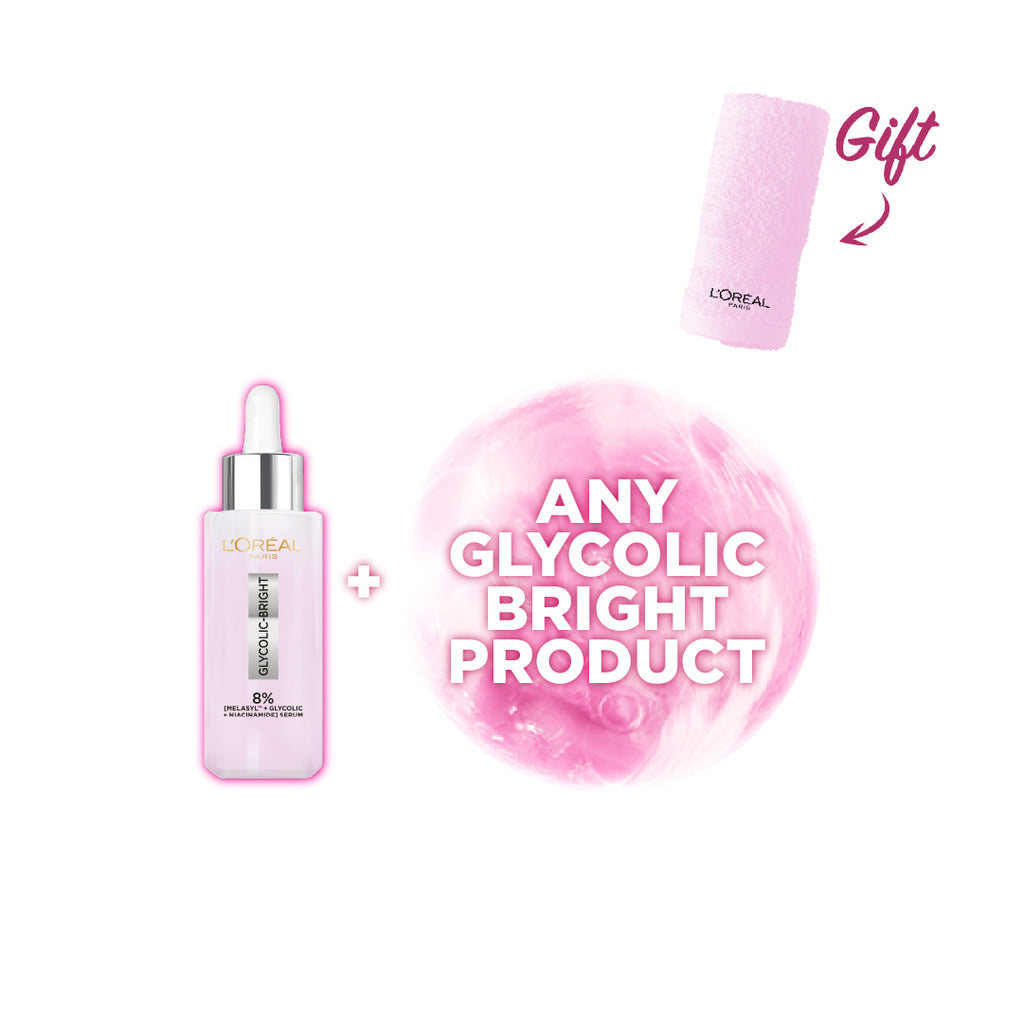 BUY Glycolic Bright Serum + Any Glycolic bright product GET Pink towel