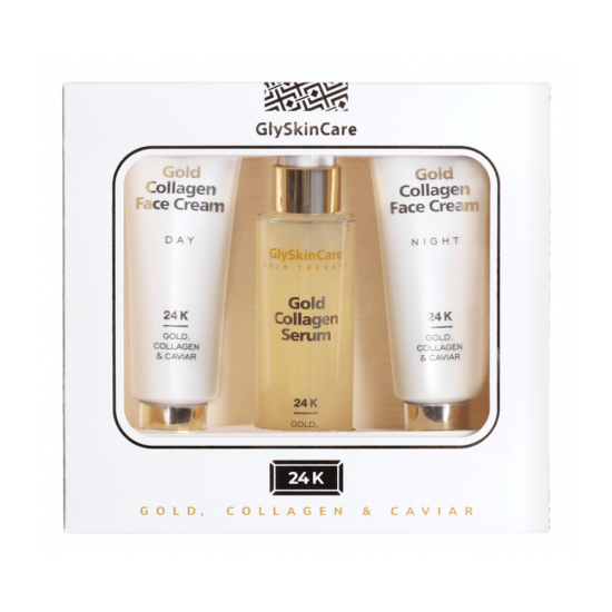 GLYSKINCARE GOLD SET (CREAM DAY, NIGHT, SERUM)