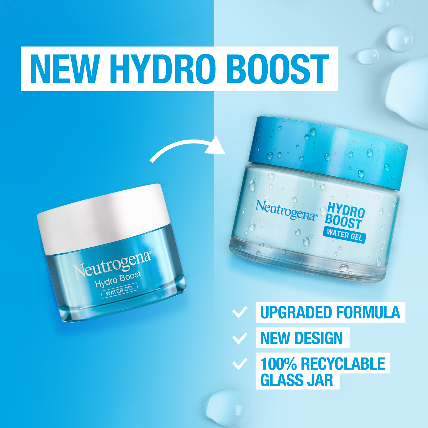 Neutrogena Hydroboost Water Gel Face Moisturizer  Normal to Combination Skin. For dehydrated, dull and tired-looking skin. Instantly delivers intense hydration, 50ml