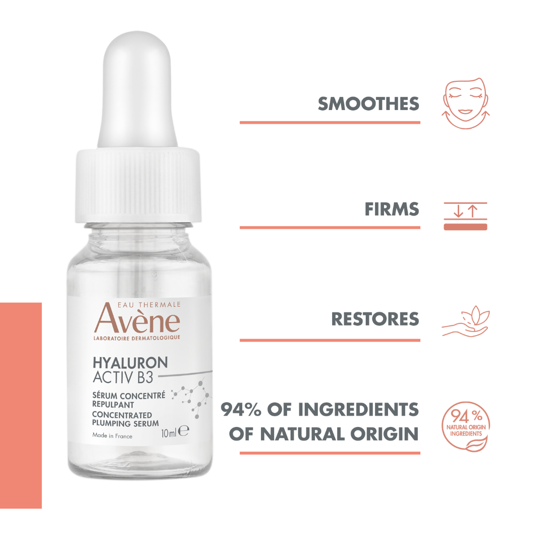 Buy Avène Hyaluron Activ B3 concentrated plumping serum & get a FREE 10ml serum | Plumping Duo