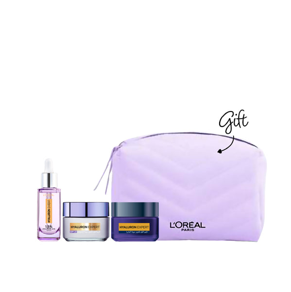 20% OFF Hyaluron Expert Serum + Day Cream + Night Cream Get pouch
