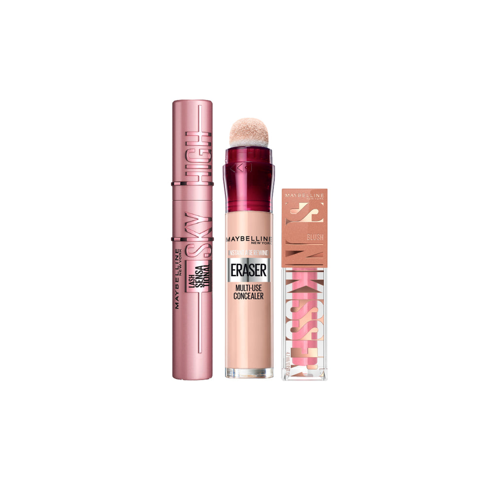 20% OFF Lash Sensational Sky High Mascara + Instant Age Rewind Eraser Dark Circles Treatment + Sunkisser blush