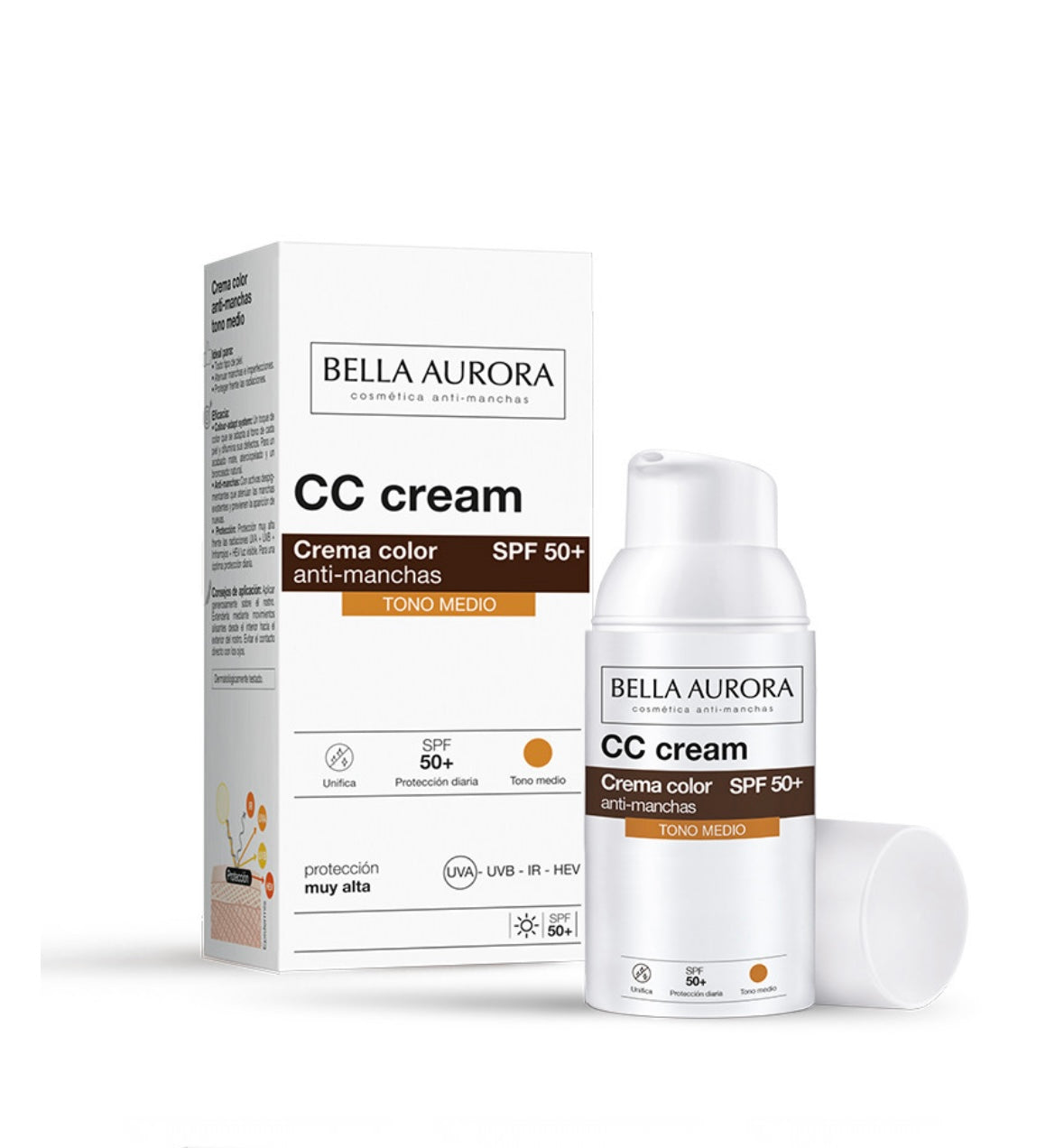 Bella Aurora Anti-Dark Spot SPF 50+ CC Cream Medium shade