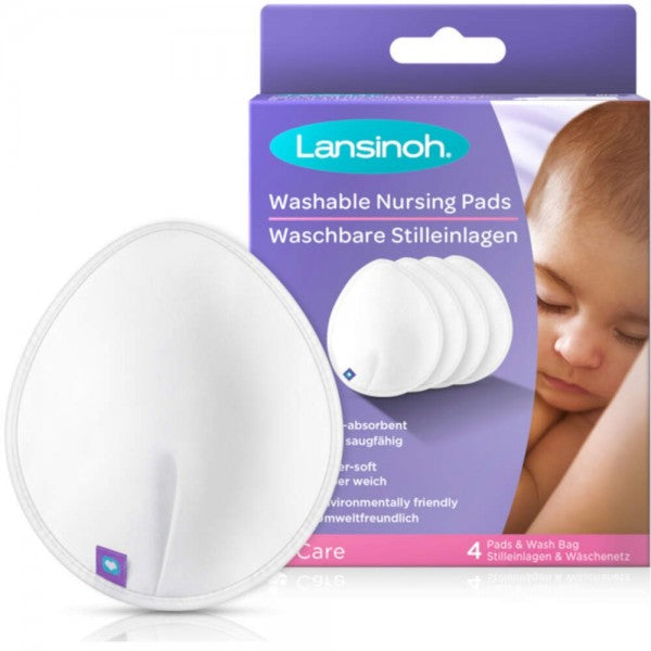 LANSINOH WASHABLE NURSING PADS X 4