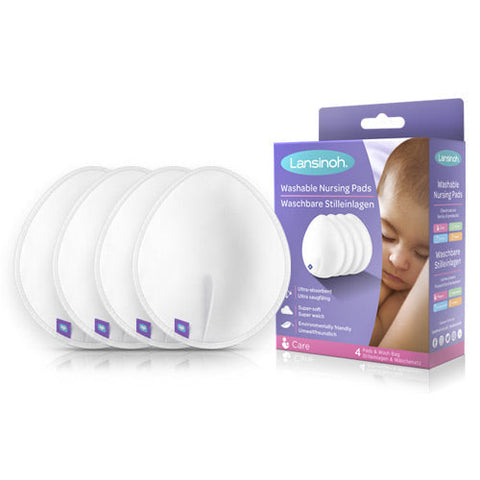 LANSINOH WASHABLE NURSING PADS X 4