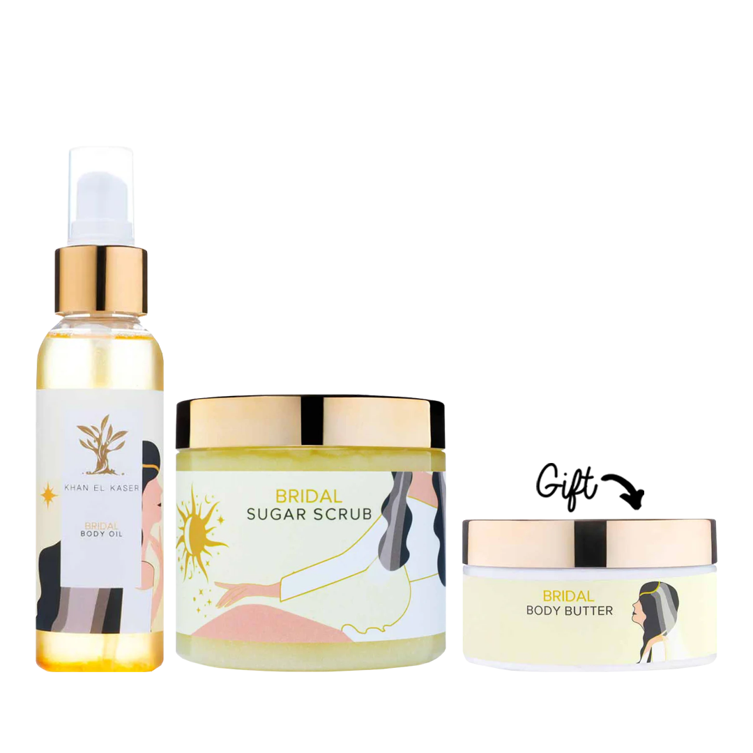Buy Bridal body oil + sugar scrub get body butter