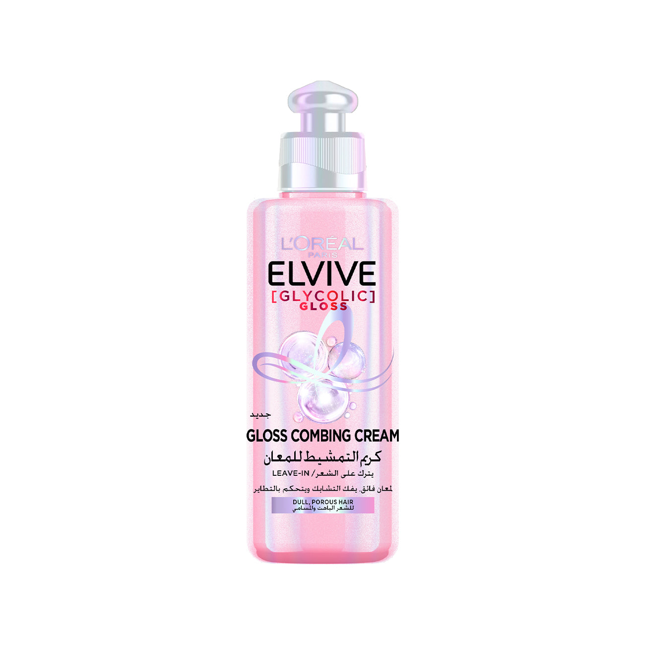 L'Oréal Paris, Elvive, Glycolic Gloss Leave-in, Hair Combing Cream, 2% [Gloss Complex] with glycolic acid, 200ml