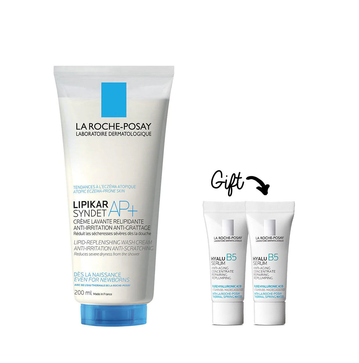 lipikar syndet 200ml + lipikar bm 15ml x 2 (Gift)