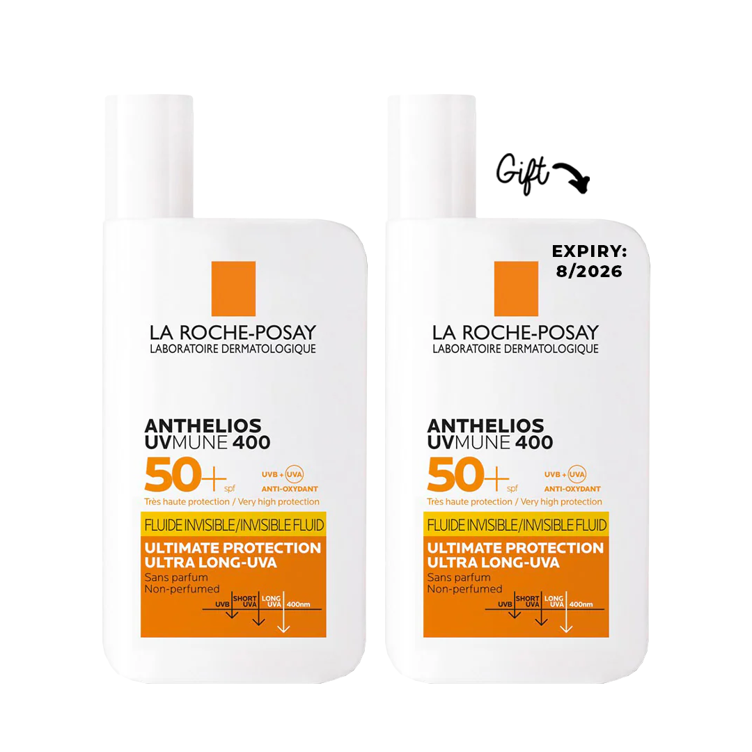 Buy 1 get 1 La Roche-Posay Anthelios UVMune 400 Invisible Fluid Sunscreen SPF 50+