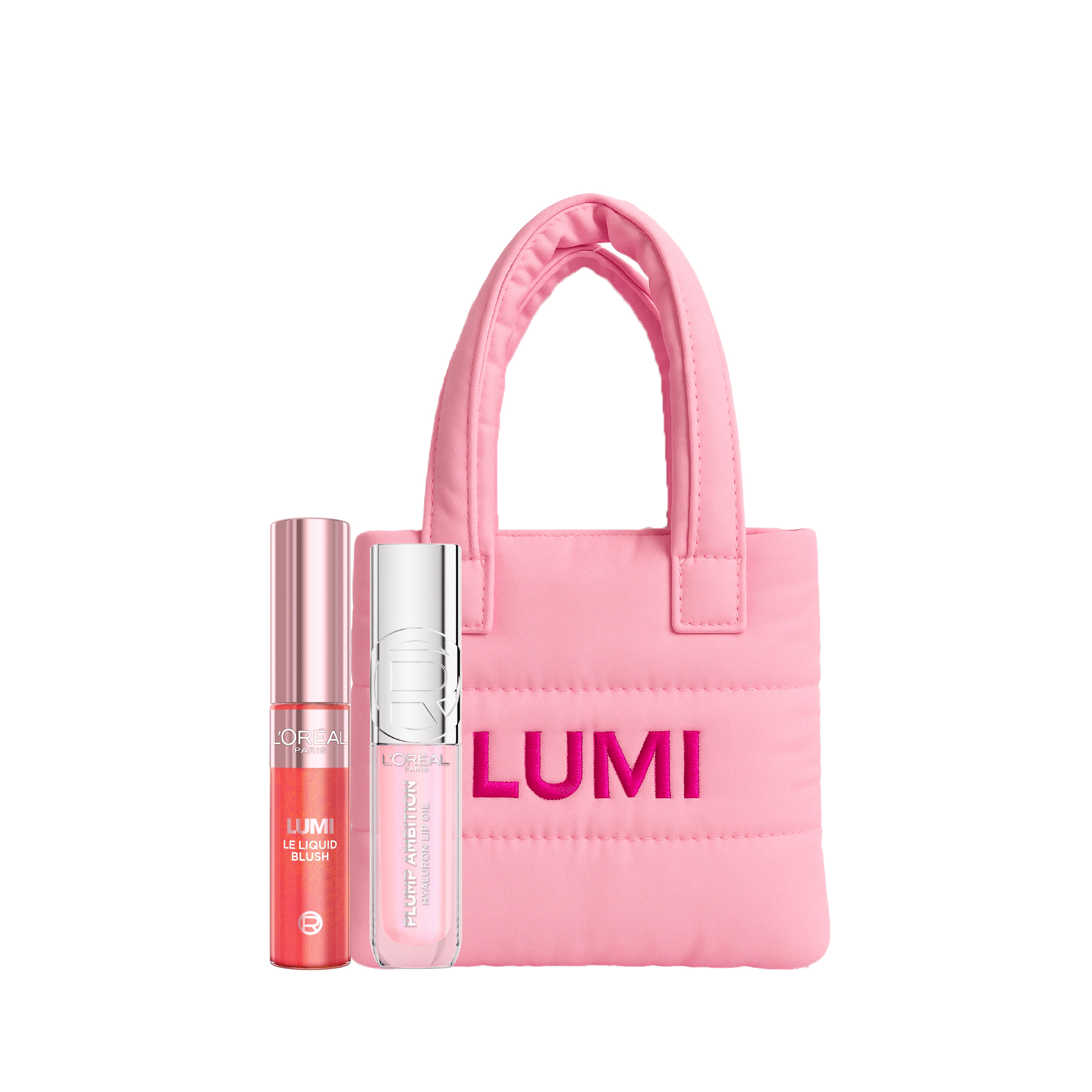Buy Lumi Blush + Plump Ambition Lip oil Get Lumi Bag