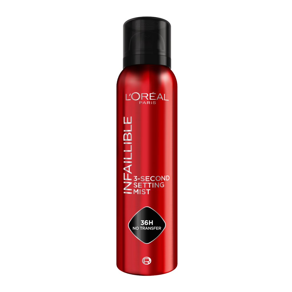 L’Oréal Paris Infaillible 3-Second setting mist spray, 36h of long wear, no transfer, no marks, no stickiness, 75ml