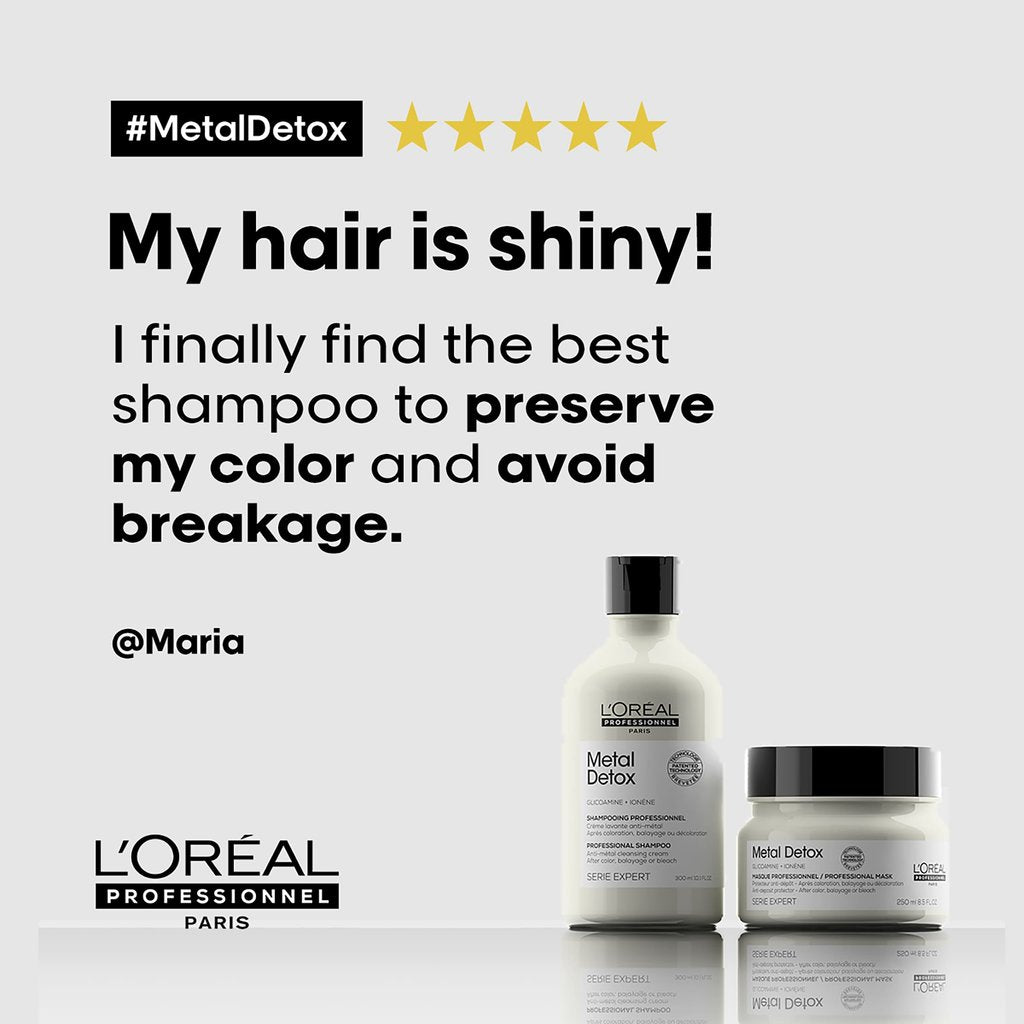 L’Oréal Professionnel | Metal Detox anti-deposit protector mask | After color, balayage & lightening | rich creamy texture with Glicoamine & Ionène | SERIE EXPERT | 250 ml