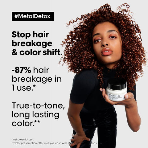 L’Oréal Professionnel | Metal Detox anti-deposit protector mask | After color, balayage & lightening | rich creamy texture with Glicoamine & Ionène | SERIE EXPERT | 250 ml