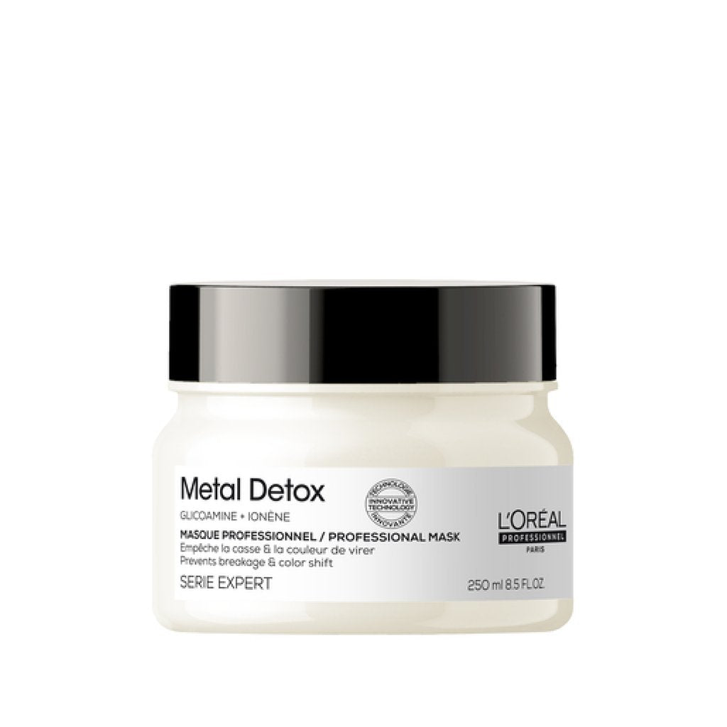 L’Oréal Professionnel | Metal Detox anti-deposit protector mask | After color, balayage & lightening | rich creamy texture with Glicoamine & Ionène | SERIE EXPERT | 250 ml